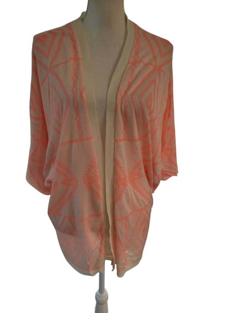 Windsor geometric open-front knit cardigan Size M/L